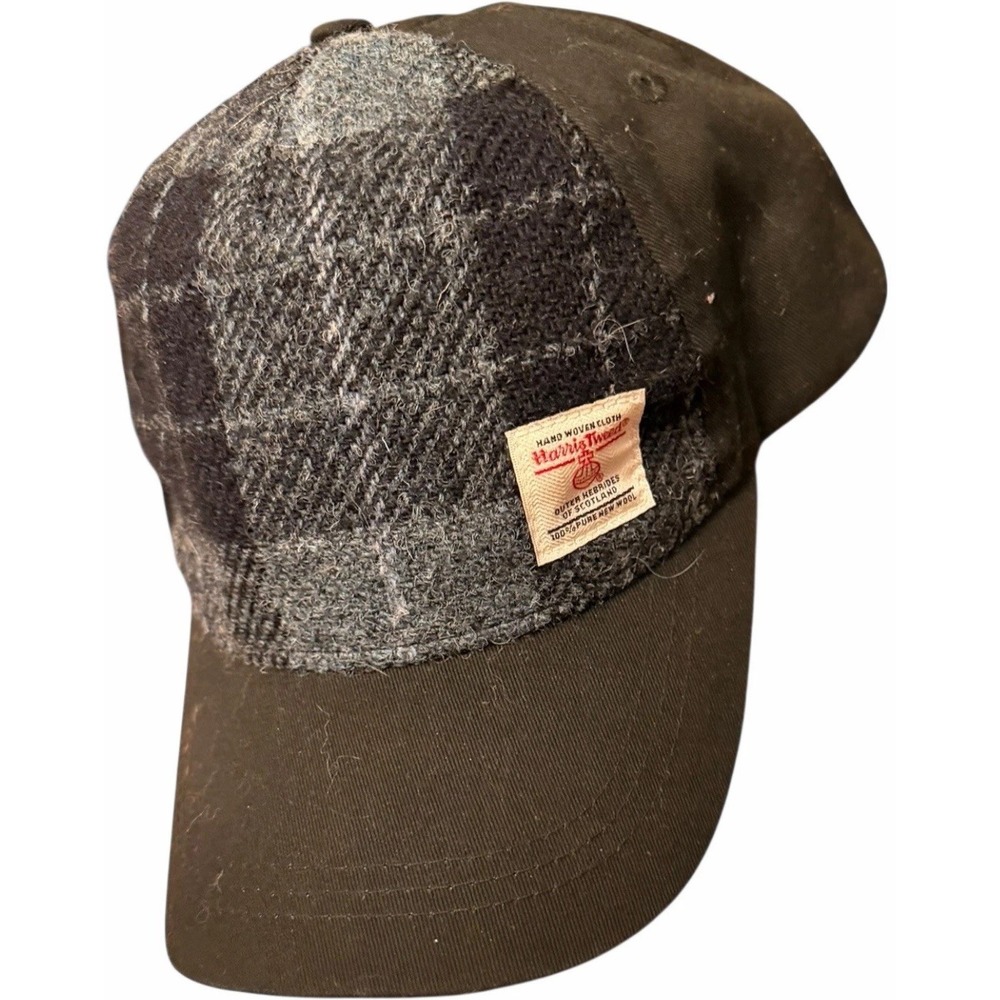 Glen Appin Harris Tweed Plaid Wool Panel Baseball Cap Adjustable Scotland Hat